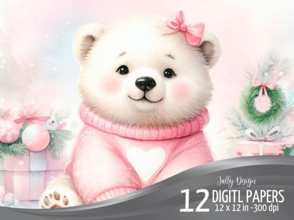 Adorable Polar Bear at Christmas Night: A Designer's Review of Seasonal Illustrations