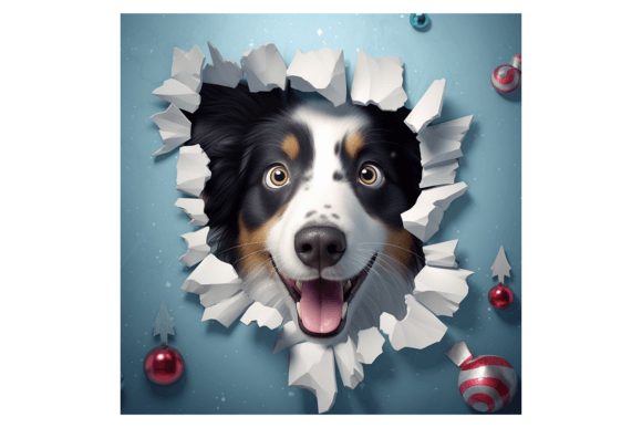 Christmas Collie Broken Wall 1: A Designer's Review of Seasonal Illustrations