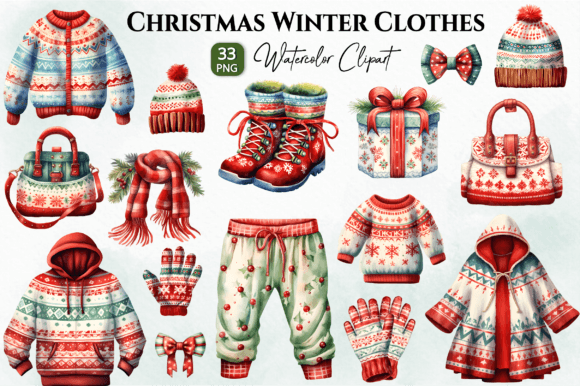 Christmas Winter Clothes Clipart Bundle: A Crafter's Review
