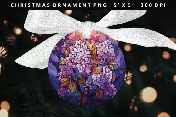 Lilac Christmas Ornament Design: Premium Illustrations for Modern Brands