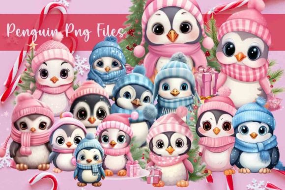 Penguins, Christmas, PNG Files, Ornament Review