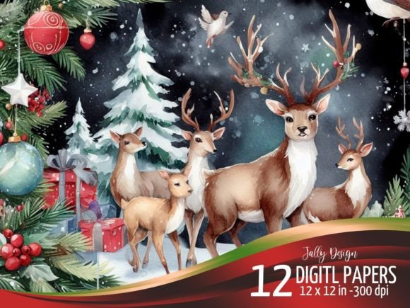 Reindeers at Christmas Backgrounds: A Review for Sellers