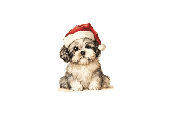 Shitzu Christmas Card: A Review for Modern Illustrations