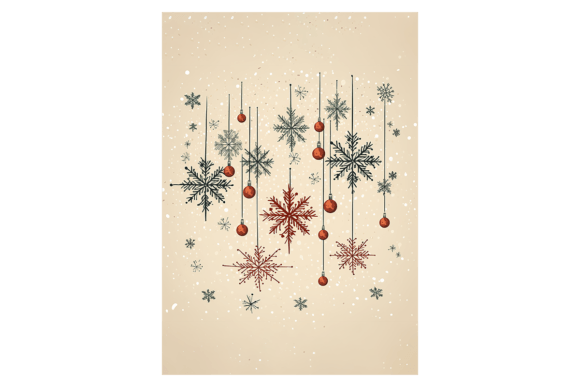 Snowflakes Christmas Card 6: Premium Illustrations for Crafters