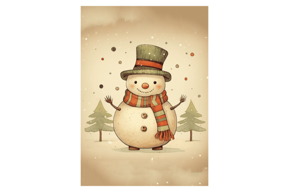 Snowman Christmas Card 4: A Designer's Review of Seasonal Illustrations