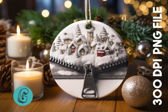 Unzipped Christmas Ornament PNG 09: A Crafter's Review of Seasonal Illustrations