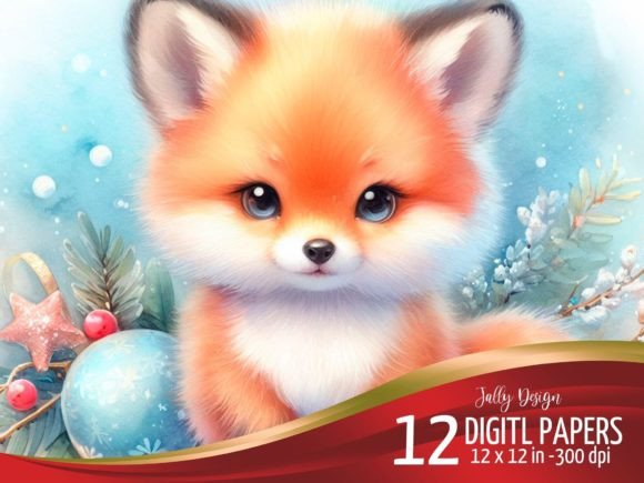 Watercolor Baby Fox at Christmas: A Review for Digital Sellers
